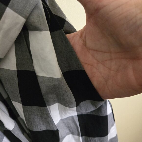 Talbots Zinnia Gingham Fit & Flare Poplin Dress Sweetheart NecklineSize 10p - Picture 8 of 11